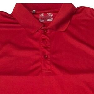 Under Armour Maroon Performance Polo Shirt Men's XL Loose HeatGear Golf